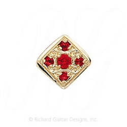 GS033 R - 14 Karat Gold Ruby Slide 